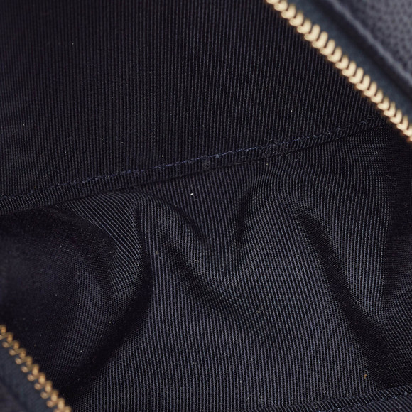 CHANEL Navy Blue Quilted Caviar Leather CC Round Chain Clutch - Picture 7 of 8